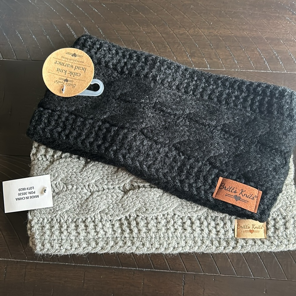 NWT, 2 Britt's Knits Plush-Lined headwarmer
